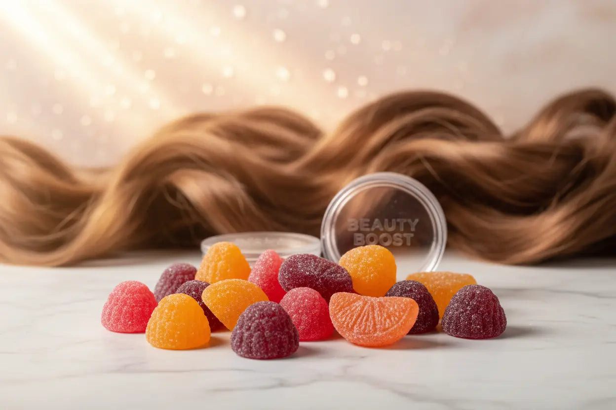 Best Hair aur Skin ke liye Daily Biotin Gummies jo Natural Glow Badhaye 2026 Saarganic