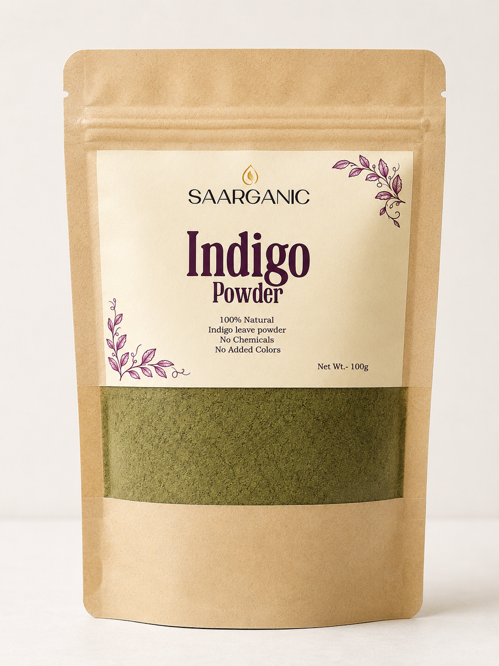 Saarganic Indigo Powder – 100% Natural Hair Colour | Chemical-Free Hair Dye