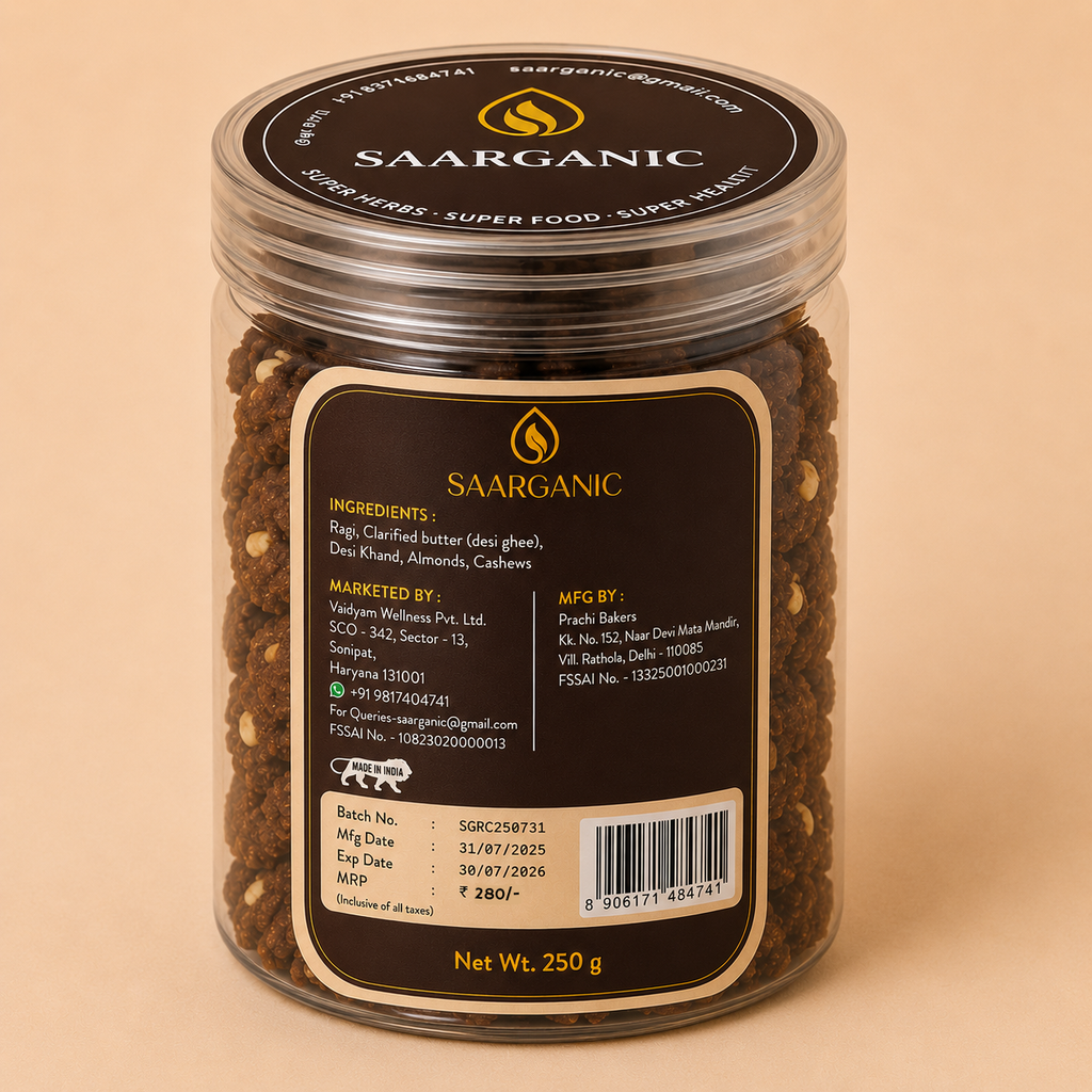 Saarganic Ragi Cookies Super Food