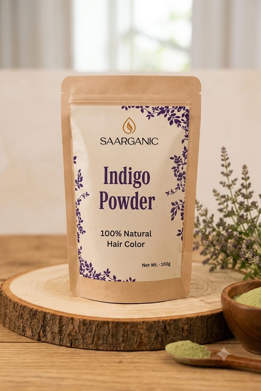 Saarganic Indigo Powder – 100% Natural Hair Colour | Chemical-Free Hair Dye